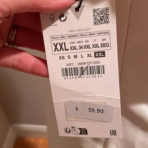 ZARA STRAPLESS DRESS - Picture 4 of 6